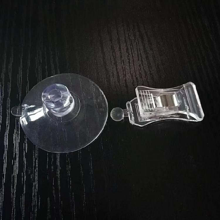 8Pcs Clear Suction Cup Hooks with Clamps Fashion Accessory Portable for Home Bathroom Window and Displays Daily Use