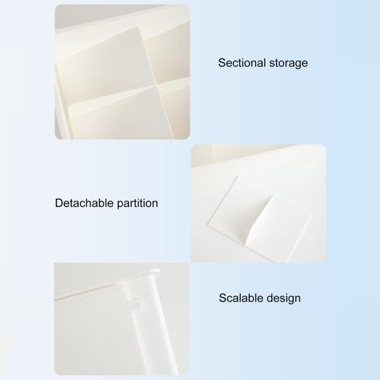 Расширяемый органайзер для ящика, регулируемый лоток для кухонной утвари и столовых приборов со съемными разделителями, многоцелевой ящик для хранения для дома, ванной комнаты