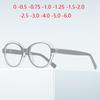 Transparent Gray Frame Round Nearsighted Glasses For Women Steampunk Computer Prescription Eyeglasses 0 -0.5 -0.75 To -6.0