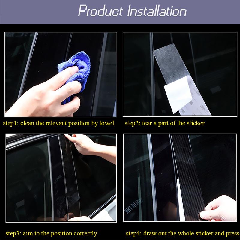 Глянцевый черный для BMW E60 E90 F30 F10 F20 F07 E70 E84 E46 X1, декоративная наклейка на окно автомобиля, средние стойки, отделка для стайлинга автомобиля