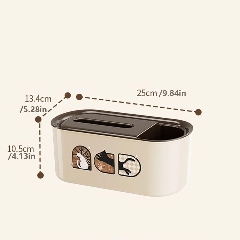 Rectangular Tissue Holder Plastic Paper Box Creative Tissue Storage Box Living Room