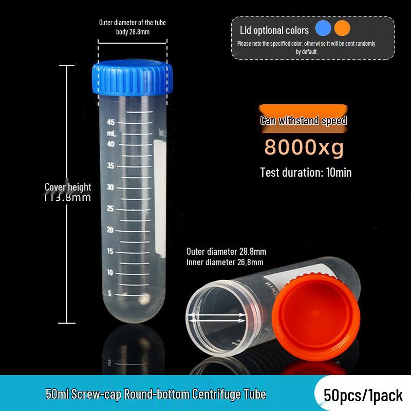 Laboratory Plastic Tubes: PCR, Centrifuge & Seed Bottles in 0.2/1.5/5/10/15/30/50ml