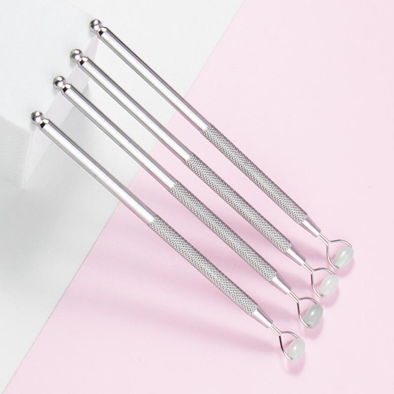 Натуральный нефритовый ролик против морщин для глаз, скребок для кожи Гуаша, массажер для глаз и лица