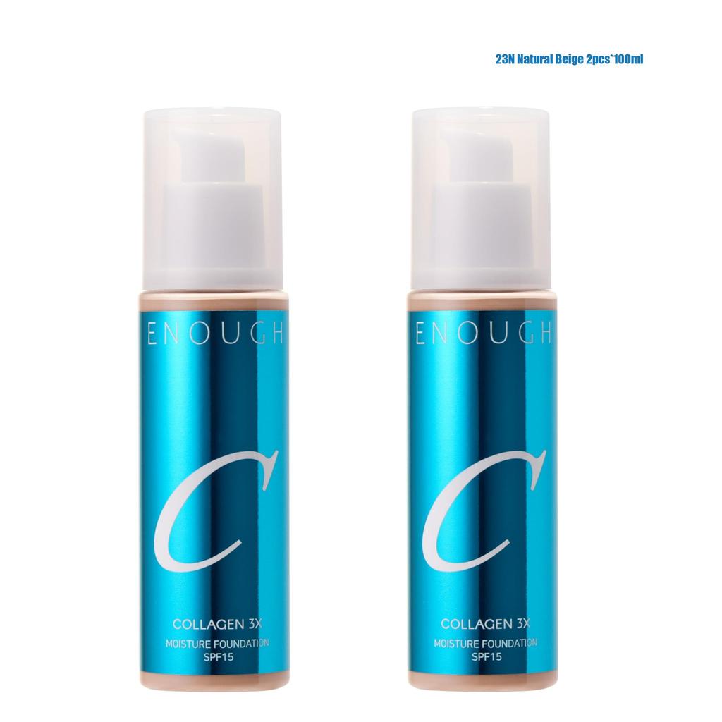 ENOUGH Collagen 3X Moisture Foundation SPF15 #23N Natural Beige 100ml+ RANDOM GIFT