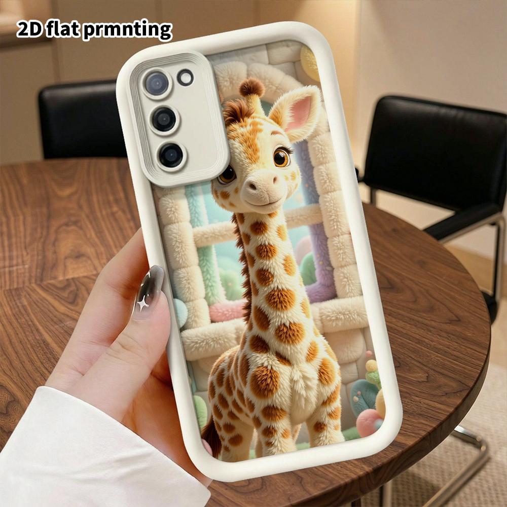 Phone Case: 2D flat, suitable for Samsung Galaxy A34 A35 M05 M06 S20 S22 S21 FE Plus 5G protective case, baby giraffe, perfect Christmas and Halloween