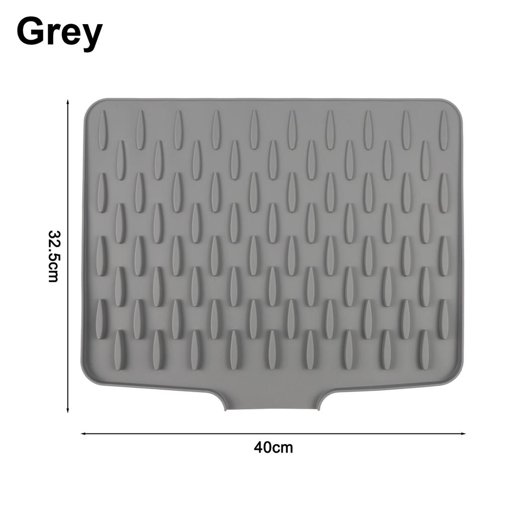 Silicone Draining Pad Drying Mat Silikon Dish Drying Mat With Tilted Water Diversion Mat For Kitchen Tableware Non-slip Mats