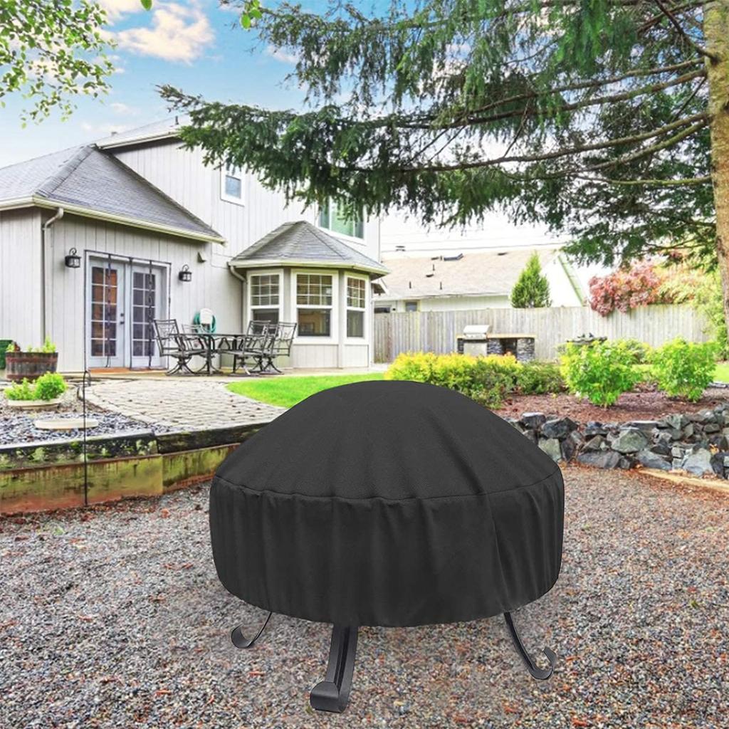 Крышка ямы для костра Круглая чаша для костра 210D Тканевые водонепроницаемые пылезащитные чехлы для чаш