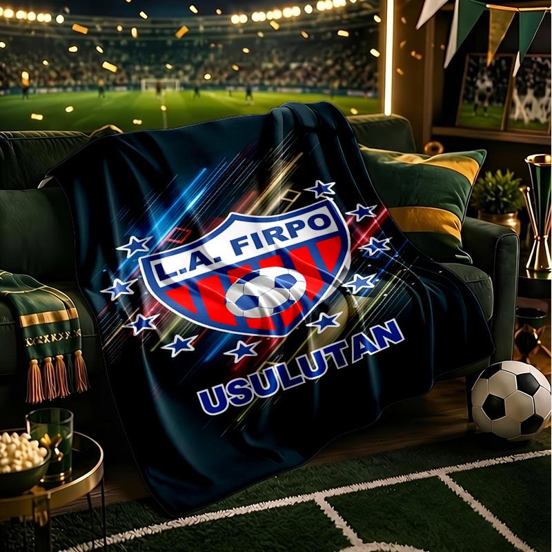 Firpo Soccer Crest Blanket Lightweight Ideal Bedding Blanket Perfect for Travel, Camping, Living Rooms, Offices, Sofas, Fan Christmas gift