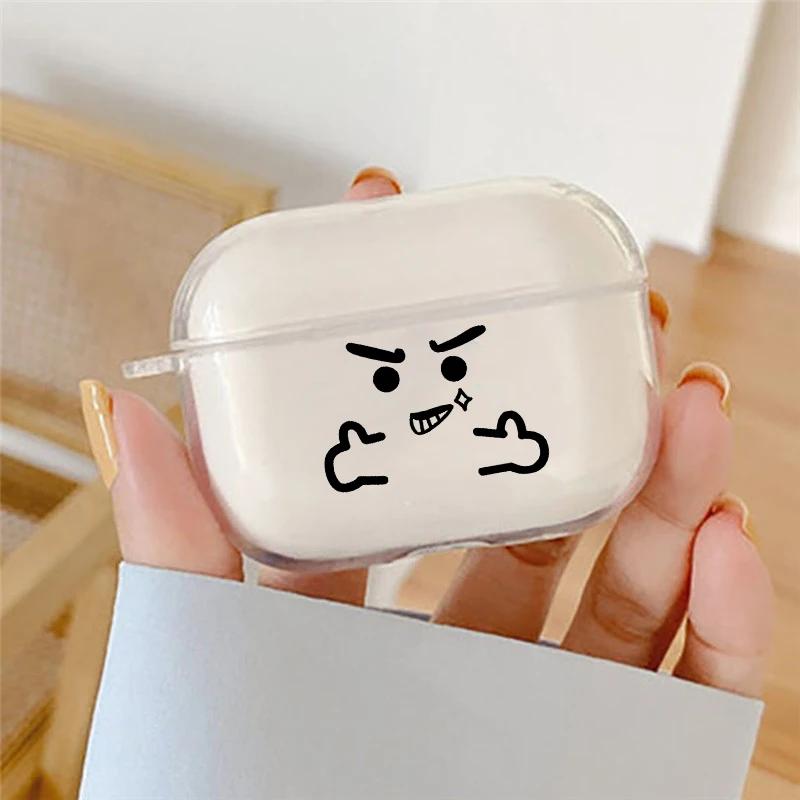 Милый Чехол для Наушников 'Спичечные Человечки' для Airpods 4-го 3-го 2 Pro Прозрачная Крышка для Airpod 3 1 Защитный Аксессуар Чехол Fundas