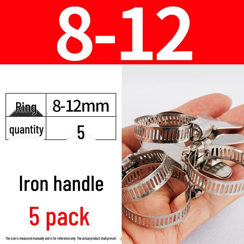 Хомут из нержавеющей стали, лента с ручной затяжкой для водопроводных и воздушных труб