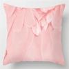 Pink Feather Pillowcase Decorative Bed  Car Sofa Cushion Cover Home Fashion Cute