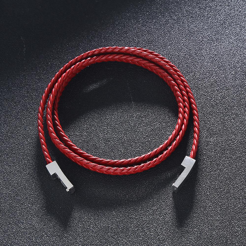 Простой мужской браслет многослойные кожаные браслеты шарм металлическая застежка мужские ювелирные изделия подарки