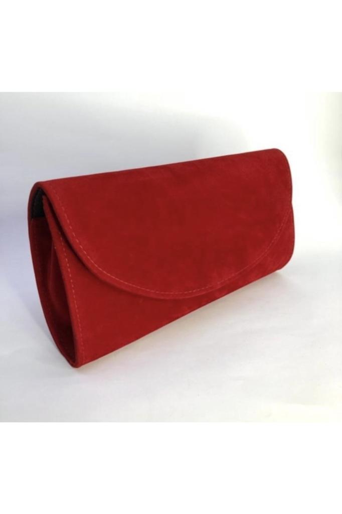 Women's Stylish and Useful Evening Dress Bag Red Suede Evening Dress Bag