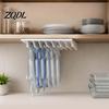 Food Storage Lid Rack 2PCS Hanging Organizer with 10-Slots, Space Saving Container Kitchen Cabinet Holder, Plastic Mounting for Round And Square Lids