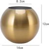 Круглая ваза в скандинавском стиле, ваза для цветочной композиции из нержавеющей стали, современная маленькая ваза для цветов, винтажная ваза для цветов для гостиной, спальни, офиса(Золото)