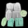Abstract Face Candle Silicone Mould Diy Face Soap Crafts Gypsum Resin Cement Mold Chocolate Cake Decoration Baking Tools