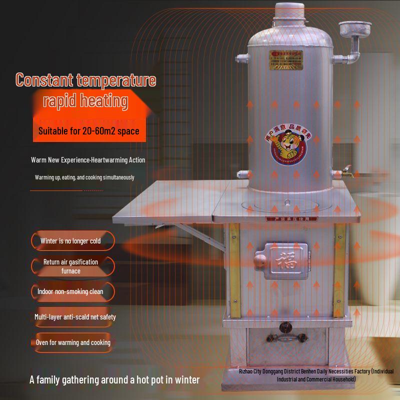 Многофункциональная деревенская отопительная печь Leide Zhu с радиатором, работает на угле и древесном угле для зимнего отопления.