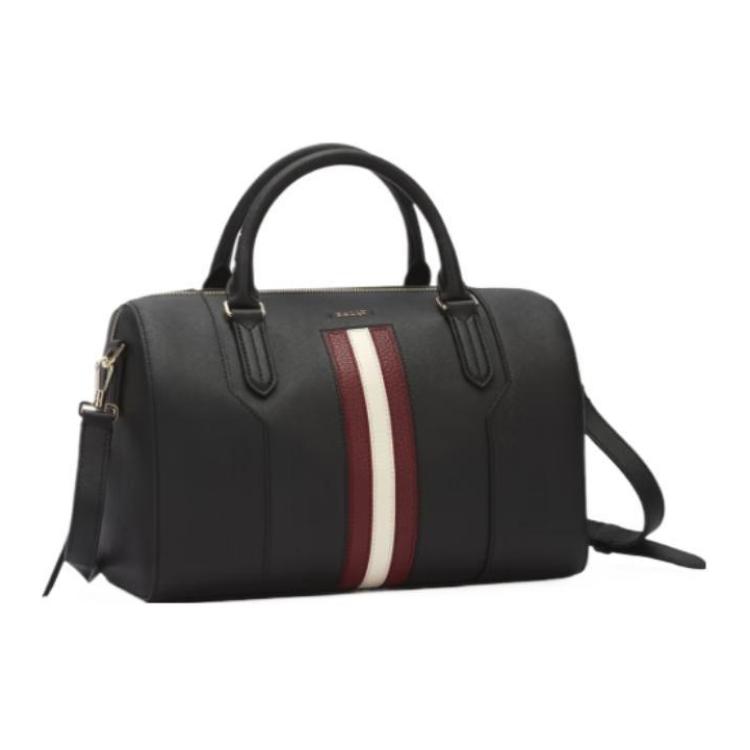 Bally Кожаная сумка-тоут на молнии Сумка для покупок Сумка Женская тоут Черная 6238351