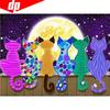 Diamond Painting Round Stones Cartoon Diamond Embroidery Nature Cat Hobby And Handicraft