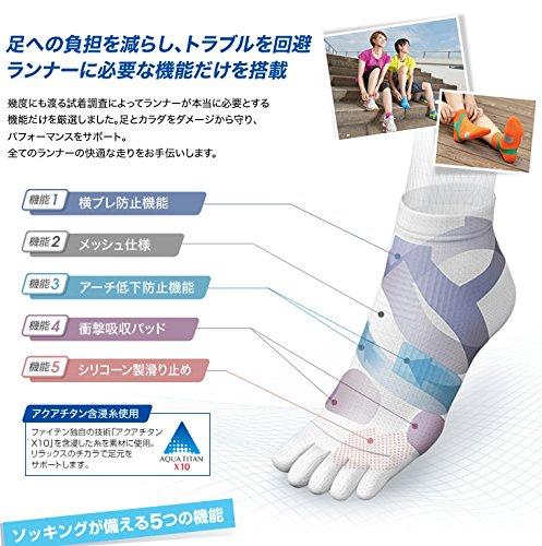 Phiten Ashioh (Socks) White/Light Gray 25-27cm