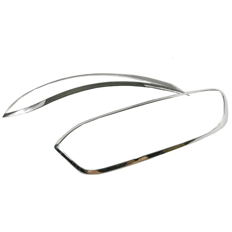 Для Renault Kadjar 2016 2017 2018   Кузов автомобиля Передняя фара Лампа Детектор Рамка Накладка Хром ABS Накладки Декоративные Элементы 2 шт.