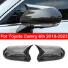 Для Toyota Camry 8-го поколения 2018      Замена накладки зеркала заднего вида бокового зеркала крышки-накладки корпуса наружного элемента отделка углеродное волокно
