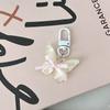 Sweet Butterfly Keychain Cute Ribbon Bow Keyring Jelly Butterfly Pendant  Hanging Accessory
