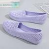 Туфли на плоской подошве, женские повседневные туфли без шнуровки для медсестер, летние лоферы, женские сандалии, неглубокие пляжные дышащие туфли
