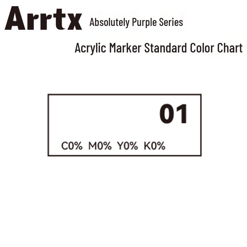 Arrtx Ataishi Акриловый маркер с мягким наконечником, 1 шт., Абсолютно фиолетовый, Стиль A/B, 30 цветов, Водонепроницаемый, Быстросохнущий, Непрозрачный.