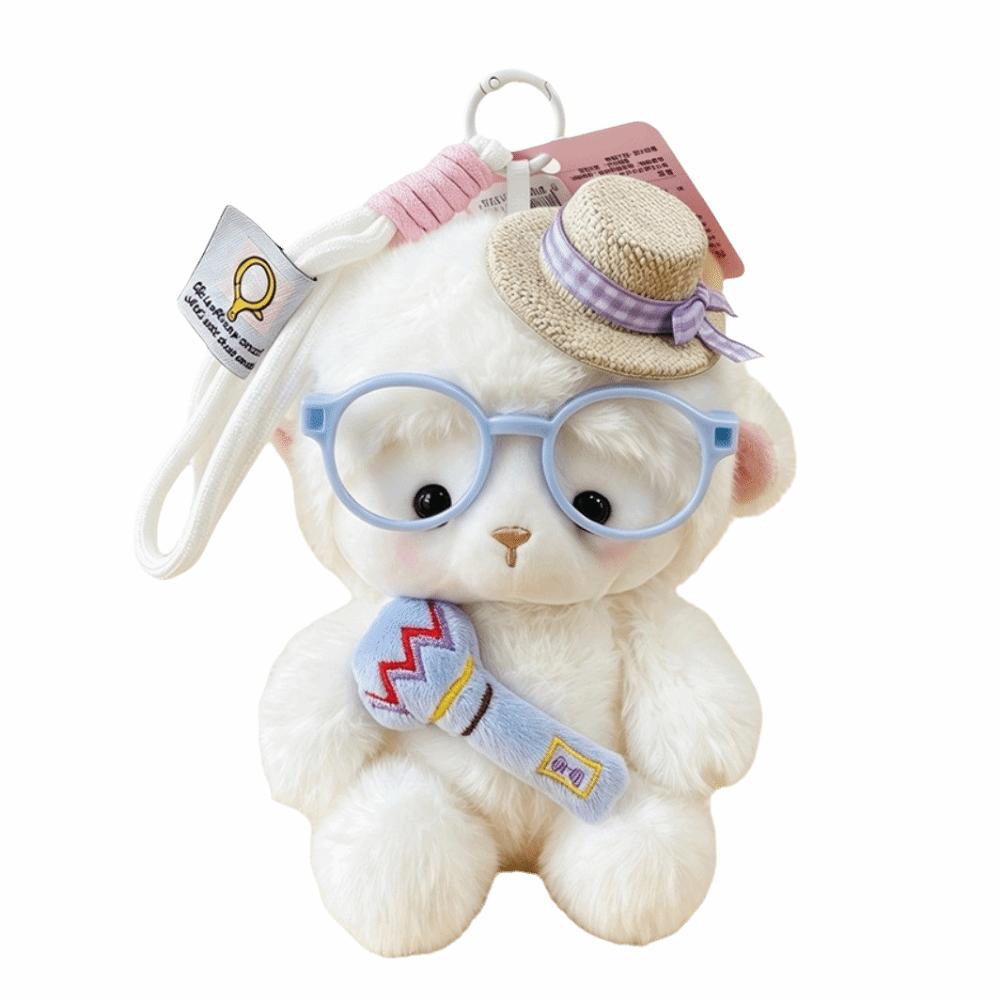 Creative Fluffy Sheep Keychain Soft Plush Lamb Charm Cute Lamb Stuffed Doll Holiday Decoration
