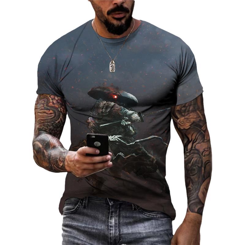 Летние модные мужские футболки с рисунком «Личный воин», модные повседневные футболки с круглым вырезом и 3D принтом в стиле хип-хоп, топы