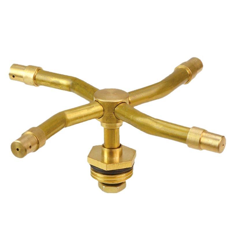 1PC 2/3/4 Arm Automatic Rotary Whirling Sprinkler Garden Lawn Irrigation Watering Nozzle Spray Rotating Brass Sprayer