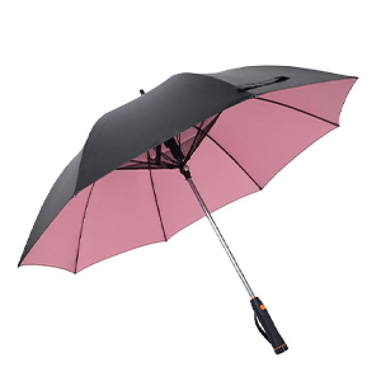 Cool Fan Black Rubber Umbrella Cooling Sun Shade Dual Purpose Umbrella With Fan UV Umbrella