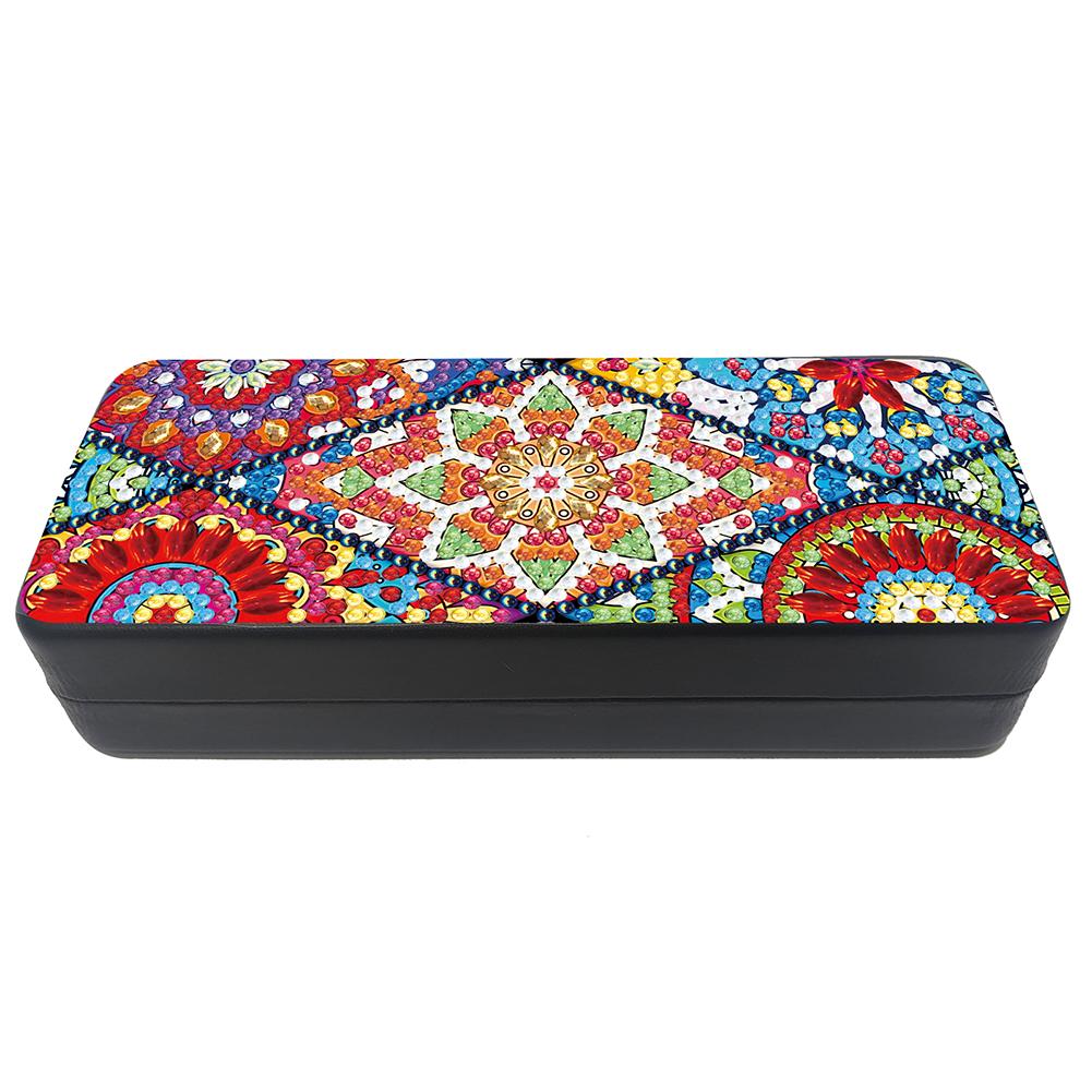 Сова Алмазная Живопись Футляр для Очков Стразы Коробка для Хранения Солнцезащитных Очков ПУ Чехол-Держатель для Очков для Взрослых Начинающих