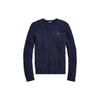 Polo SS22 Solid Color Cable Knit Crew Neck Sweater Women Sweater Navy-Blue WMPOSWEW3P10052