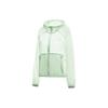 Li Ning UV Protection Waterproof Breathable Color Solid Zip Hooded Jacket UPF50+ Women Jacket Ice-Green AFDU460-3