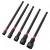 Essential Toolset Five Piece Magnetic Long Nut Drivers Each Length Six Inches