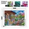 5D Diamond Painting House Garden Full Round Rhinestones Embroidery Flower Mosaic Landscape Gift Wall Decor 30x40cm/12x16inch