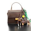 Leather Dachshund Macrame Keychain: Exquisite Puppy Bag Charm by Ruth's Style