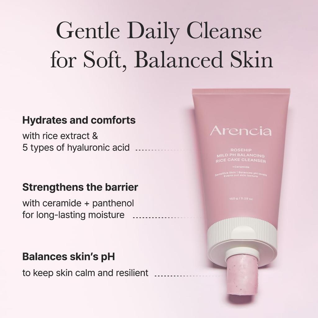 ARENCIA Rosehip Rice Cake Cleanser mid balancing rice cake cleanser 150g