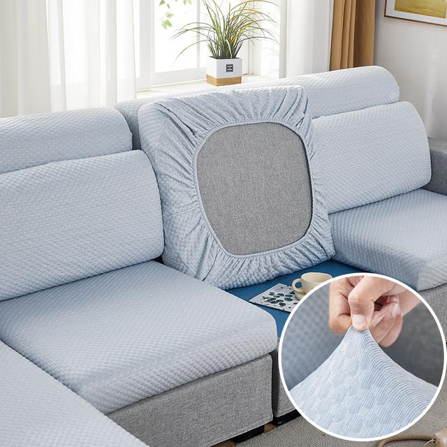 New Cool Sofa Cushion Cover Solid Color Elastic Chaise Longue Sofa Cover Sectional Sofa Seat Cover