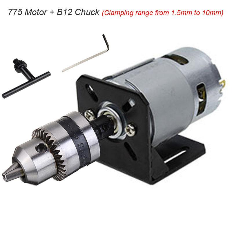 775 DC мотор миниатюрный ручной сверлильный патрон стержень 12V 12000RPM токарный пресс монтажный кронштейн для фрезерно-режущего сверлильного станка