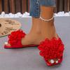 Модные летние новые женские тапочки 2025 Модные цветочные женские сандалии Домашние тапочки Банкетная вечеринка Женская обувь шлепанцы женские
