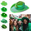 Sequin Shamrock Hat Velvet Clover Cowboy Hat Casual Costume Party Accessories  Saint Patricks Day