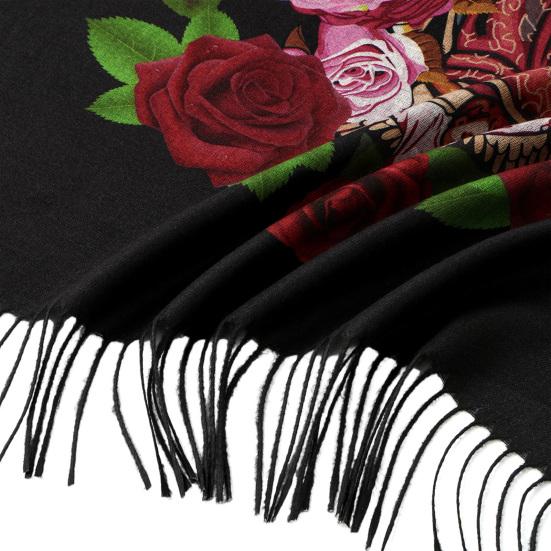 Шаль шарф Дева Мария Мягкий кашемир Теплая накидка Кисточки Зимний Легкий плед Универсальный религиозный аксессуар