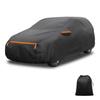 X AUTOHAUX Nissan Spunlace Cotton Car Cover with New Waterproof Fabric and Fleece Lining for Paint Rainy Hail Windproof Side Nighttime Safety Sun and