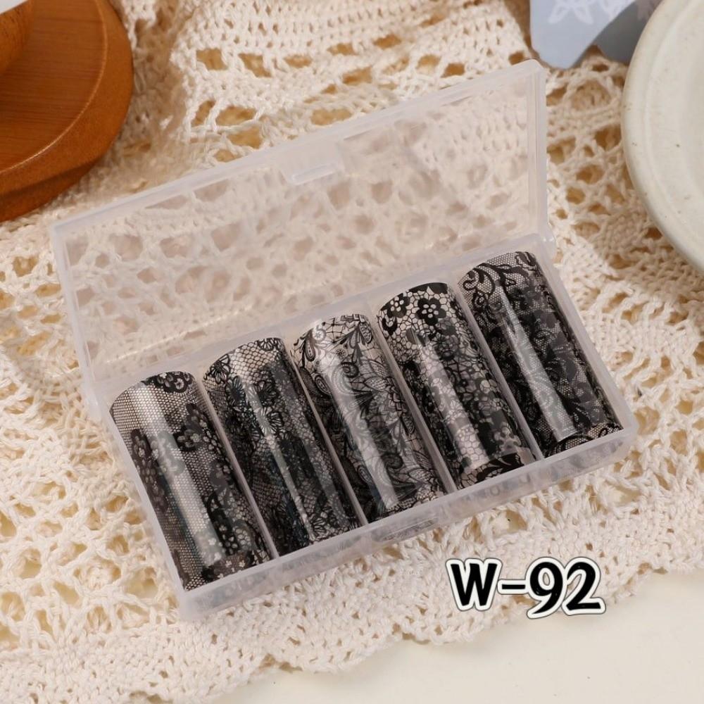 Laser Nail Stickers Black White Nail Decals Fashion Manicure Decals  Manicure DIY