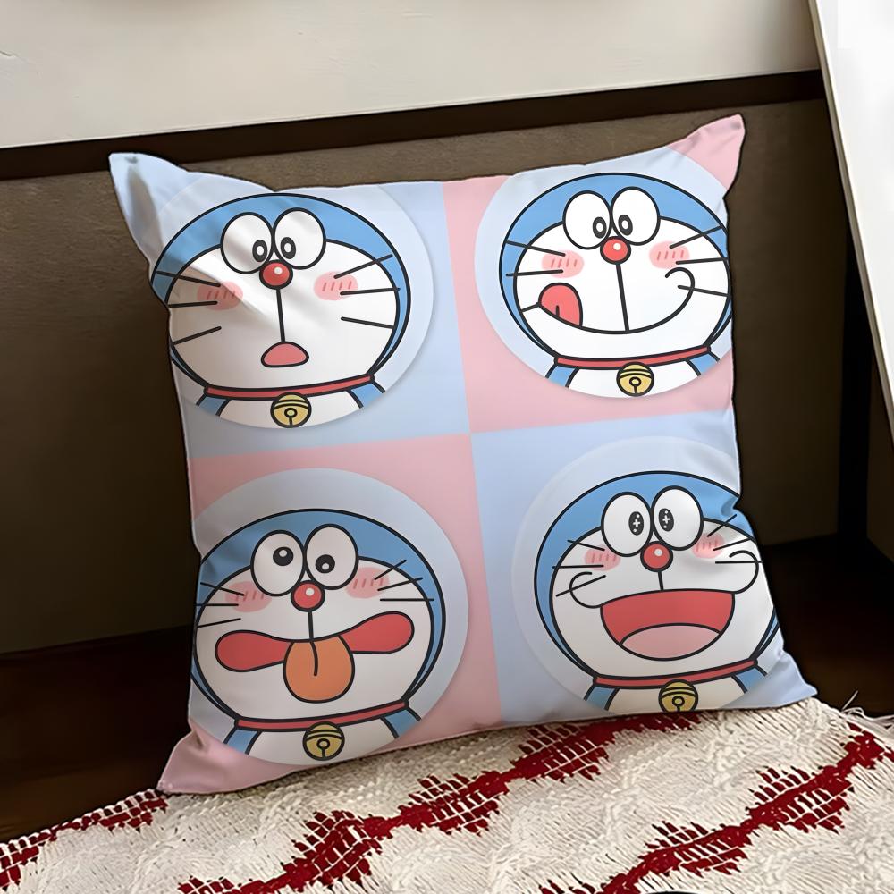 Anime DDoraemonS Cushion Cover Reversible Soft Durable Pillow Cover Home Car MultiScene Use for Daily Comfort