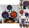Halloween Pumpkin Witch Wreath Unique Design For Front Door Decor