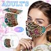 10PC Adult Leopard Butterfly Printing Three-Layer Disposable Protective Mask